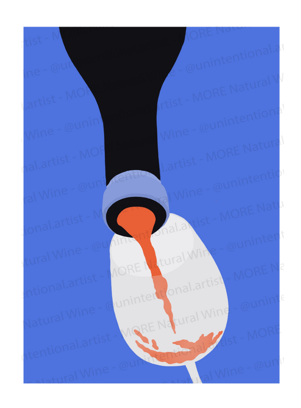 Natural Wine Blue A2 Poster