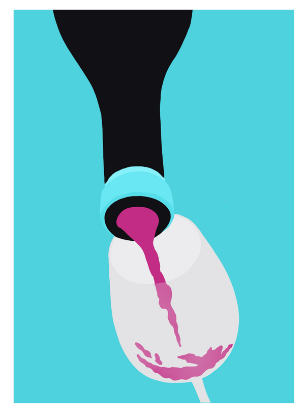 Natural Wine Turquoise Poster