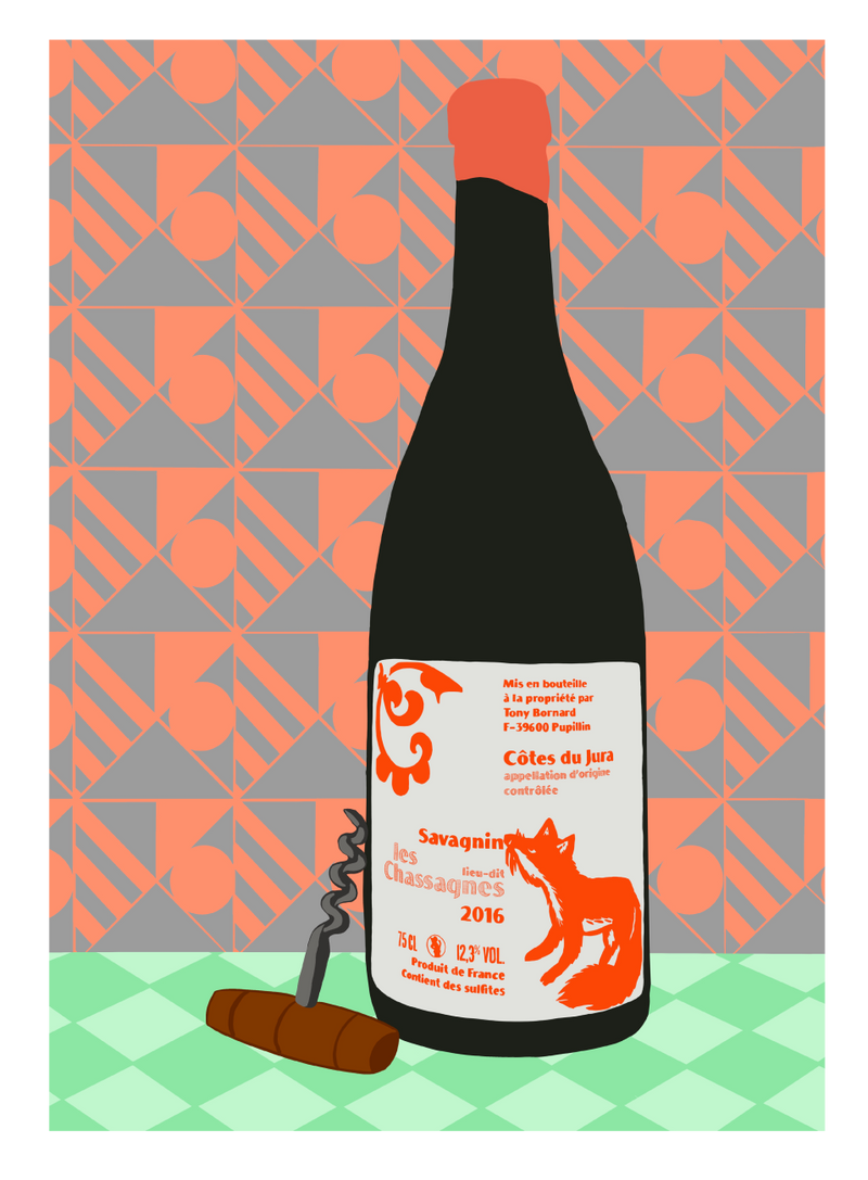 Natural Wine Art Poster Tony Bornard | MORE Natural Wine