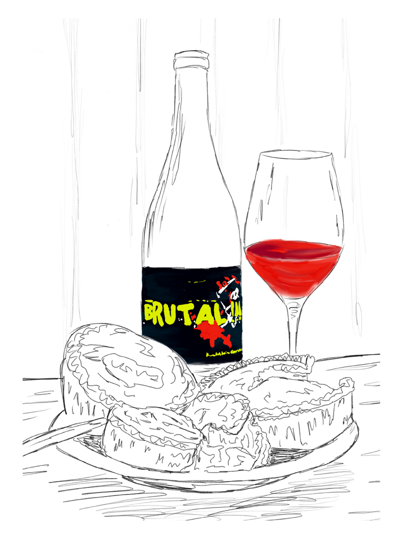 Natural Wine Art Poster Brutal Wine | MORE Natural Wine