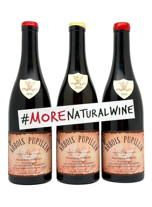 Maison Pierre Overnoy - Overnoy-Houillon Ploussard 2023 and Chardonnay 2020 Arbois Pupillin, the MORE Natural Wine raffle bottles